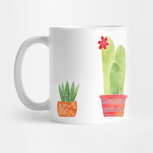 Watercolor Cactuses - Orange Mug